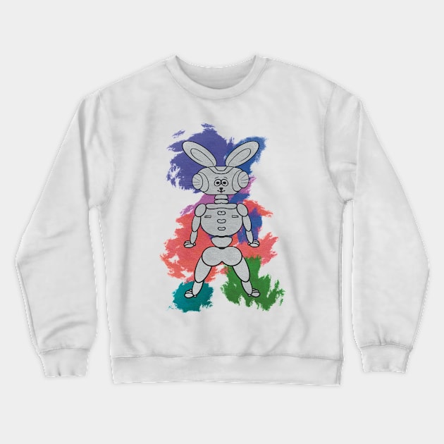 Robot bunny easter Crewneck Sweatshirt by Xatutik-Art